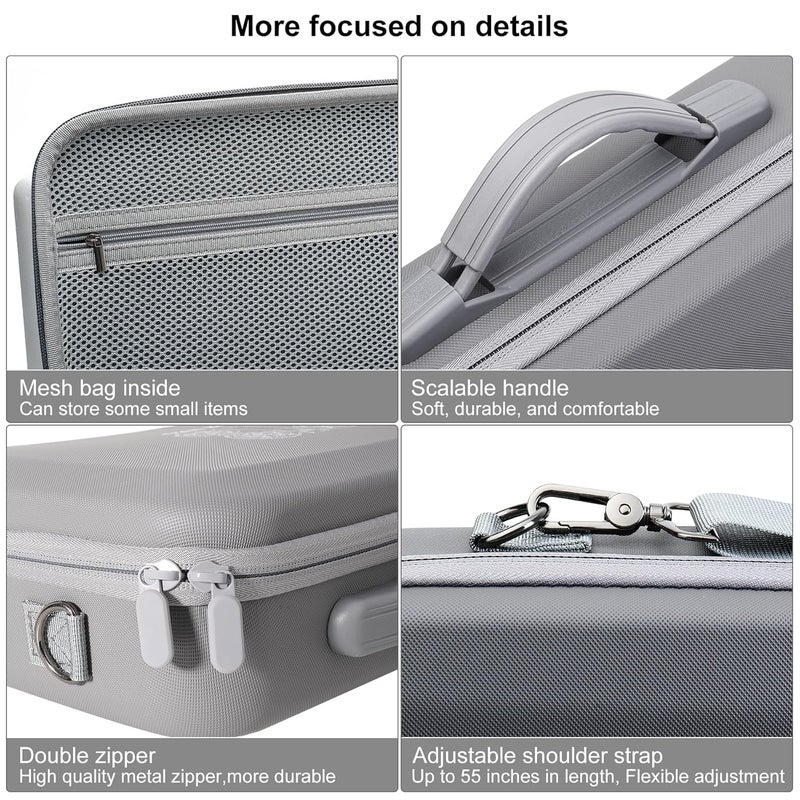 Vertus ® Premium Carrying Case for DJI Neo Drone, Hard Shell Travel Case for DJI Neo Drone, Rc-N3 Remote Controller, Neo Intelligent Flight Battery, Travel Carrying Bag with Shoulder Strap (Grey) - Image 4