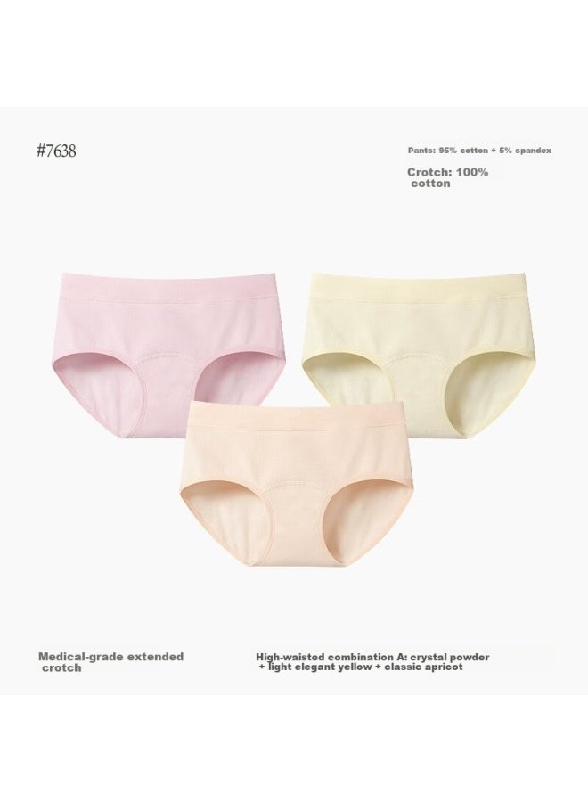 Jindu Medical-grade Extended Crotch Underwear For Women, Pure Cotton, 7a Grade Antibacterial Front Crotch Extension, High-waisted Triangle Panties - Image 5