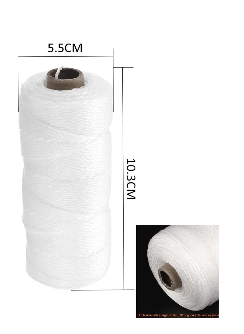 Midwest Twisted Mason Line Nylon Twine String Cord 200 Gram 1.mm Dia For Netting, Landscaping, Home Improvement, Diy Projects, Crafting, Masonry, Gardening (WHITE)  - Image 2