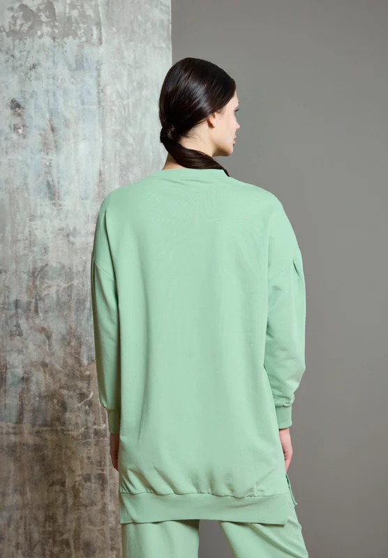 Thouq Drop Shoulder Long Line Sweatshirt
