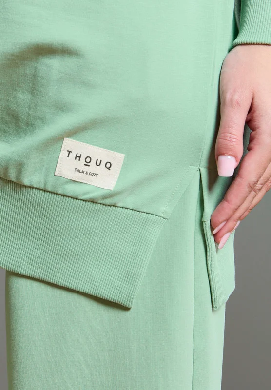 Thouq Drop Shoulder Long Line Sweatshirt