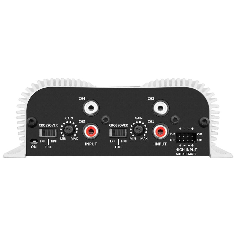 Taramp's Taramps TS 400x4 2 Ohms White Multichannel Stereo Amplifier 400 Watts Rms, 4 Channels, Full Range, Car Audio Digital 2 Bridged Channel, Crossover High/Low Pass, with RCA and Automatic High Level Input - Image 4