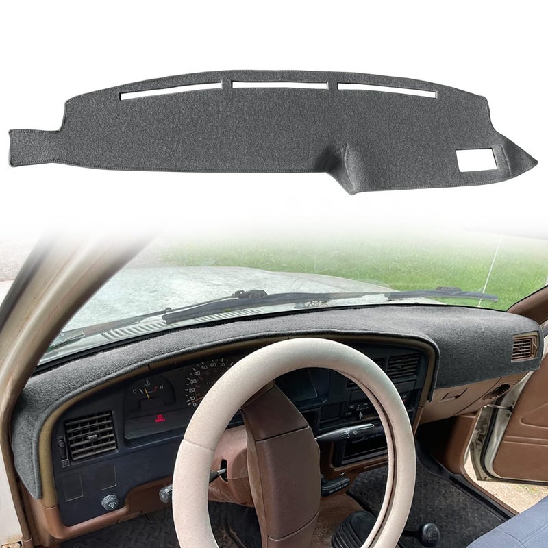 Fcovergurus Dash Cover Mat Custom Fit for Toyota 4Runner Pickup Truck 19901995 Dashboard Cover Pad Carpet Protector Dark Gray F96