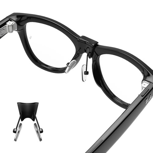 RCstyle HiBloks Eyeglass Nose Pads for Ray-Ban Meta Wayfarer Gen 1 & Gen 2(RW4006/RW4008/RW4012), Silicone Anti Slip Clip-on Glasses Nose Holder for RayBan Meta Gen 2 Smart Glasses (Split Type) - Image 1