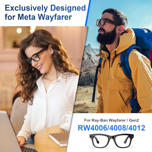 RCstyle HiBloks Eyeglass Nose Pads for Ray-Ban Meta Wayfarer Gen 1 & Gen 2(RW4006/RW4008/RW4012), Silicone Anti Slip Clip-on Glasses Nose Holder for RayBan Meta Gen 2 Smart Glasses (Split Type) - Image 3