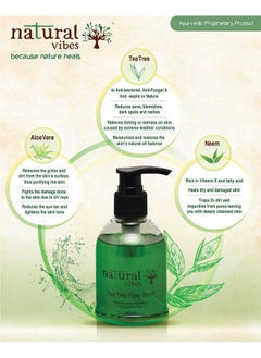 Natural Vibes ~ Ayurvedic Tea Tree Face Wash And Shampoo Everyday Treatment ~ With 1 Tea Tree Shampoo 150 Ml And 1 Tea Tree Face Wash 150 Ml (No Parabens, Sulphate, Sls, Sles, Silicon)  - Image 3
