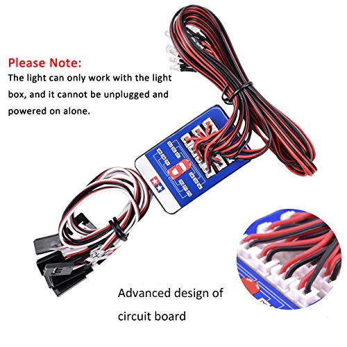 FPVKing 12 RC Car LED Lighting Kit Steering Brake Simulation Flash Light for 1/10 Scale Models Yokomo Tamiya HSP HPI AXIAL RC4WD Traxxas - Image 4