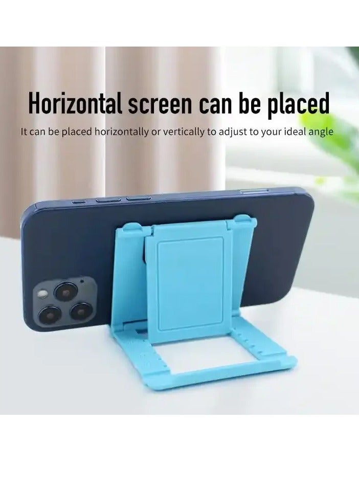 AROAQ Cell Phone Stand, Portable And Foldable Desk Phone Holder, Adjustable Angle Smartphone Support Tablet Stand, Compact And Durable Universal Desk Stand For All Mobile Smart Phone, (Black And Pink) - Image 5