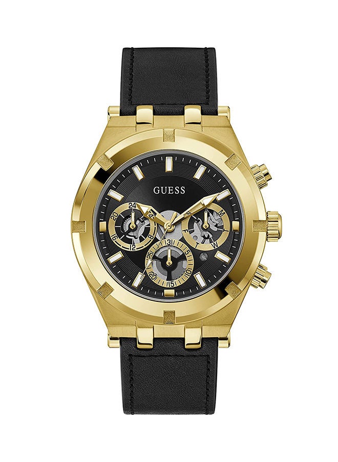 GUESS Men's Analog Leather Wrist Watch - GW0262G2 - 44 mm - Image 1