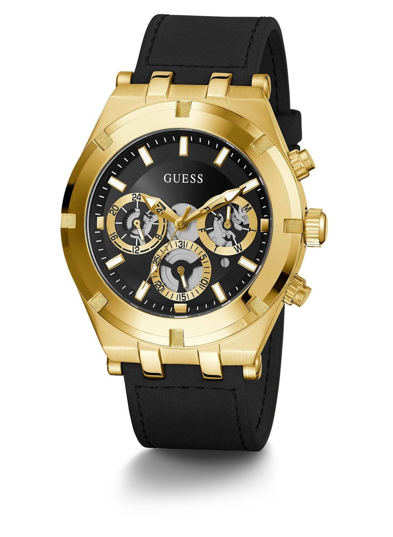 GUESS Men's Analog Leather Wrist Watch - GW0262G2 - 44 mm - Image 4