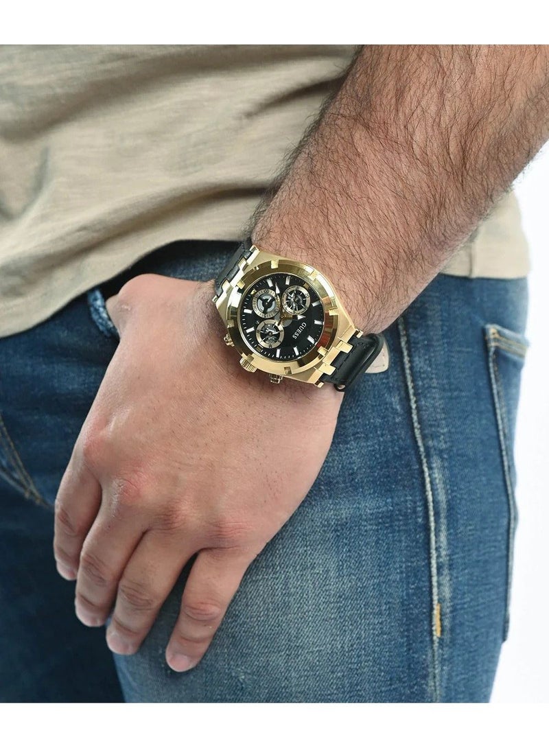 GUESS Men's Analog Leather Wrist Watch - GW0262G2 - 44 mm - Image 5