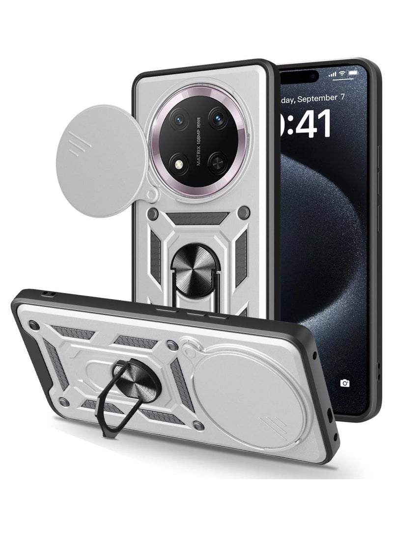 Shield Full Protection Case With Metal Ring &Slide Camera Cover For honor x9c cover  - Image 1
