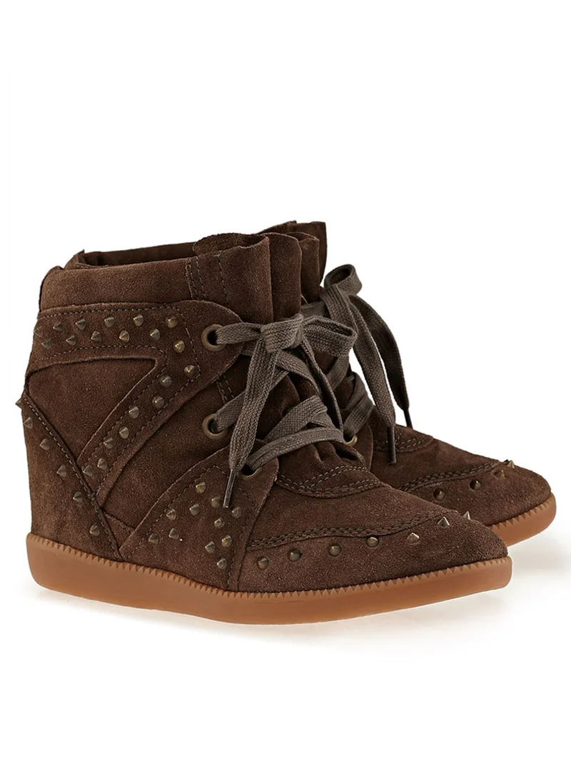 Schutz Studded Wedge Sneaker