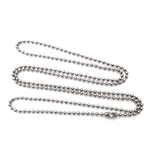 DragonWeave 2mm Fine Sterling Silver Ball Chain Necklace - 18 inches - Image 4