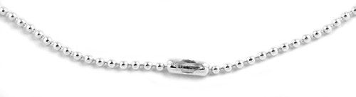 DragonWeave 2mm Fine Sterling Silver Ball Chain Necklace - 18 inches - Image 2