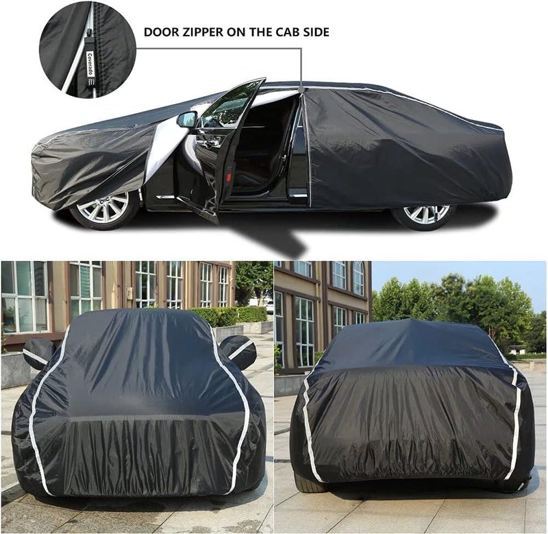 Coverado Waterproof All Weather Car Cover for Sedan (191"-200") with Zipper Door - Image 2
