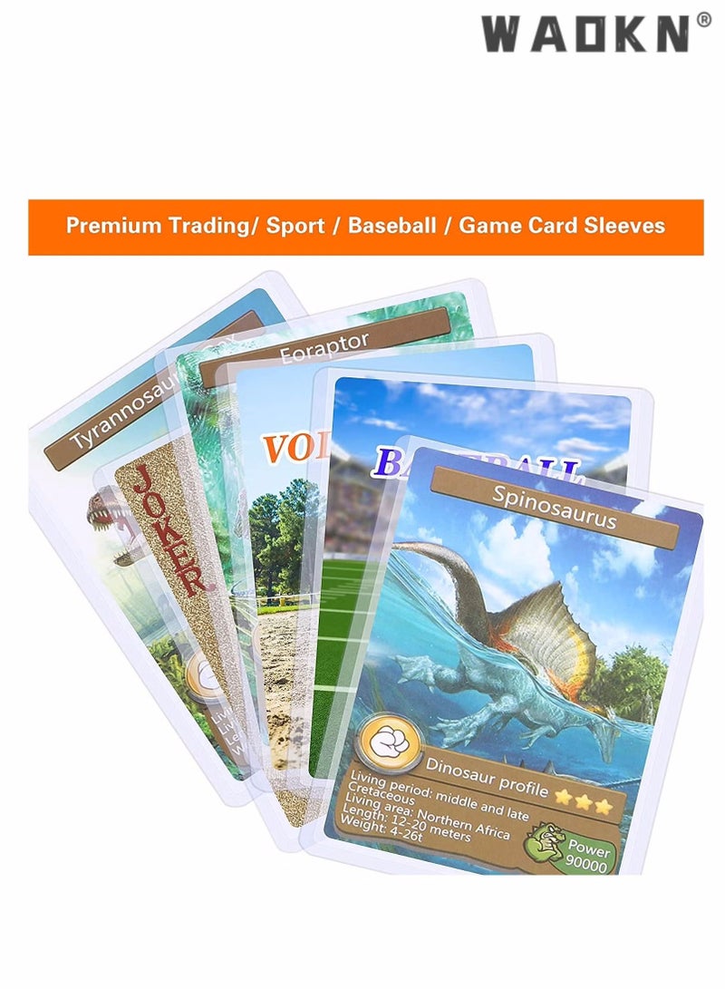 WAOKN 50PCS Card Sleeves Hard Plastic Card Sleeves for Baseball Card Protective Card Holder for Trading Cards,Sports Cards 3 x 4 Inch - Image 3