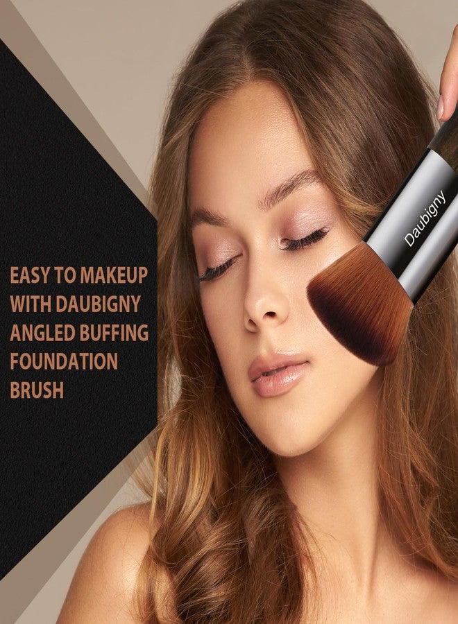 Daubigny Foundation Brush for Liquid Makeup, Self Tanner Brush Flat Top Kabuki Professional Makeup Brushes Blending Mineral Powder Buffing Stippling Makeup Tools - Image 2