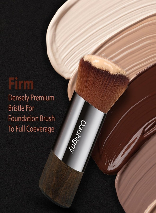 Daubigny Foundation Brush for Liquid Makeup, Self Tanner Brush Flat Top Kabuki Professional Makeup Brushes Blending Mineral Powder Buffing Stippling Makeup Tools - Image 5