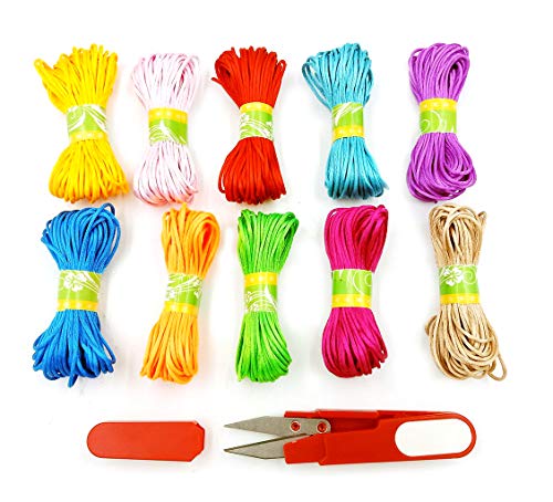 GEOOT 10 Piece 10M Colorful Braided Hair Colorful Rope Braiding Colorful Rope Braiding Fashionable Colorful Tie (10 colors) - Image 1