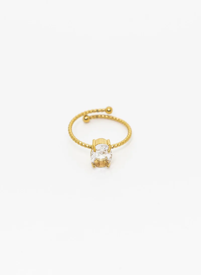 ليتشي خاتم رفيع بحجر بيضاوي