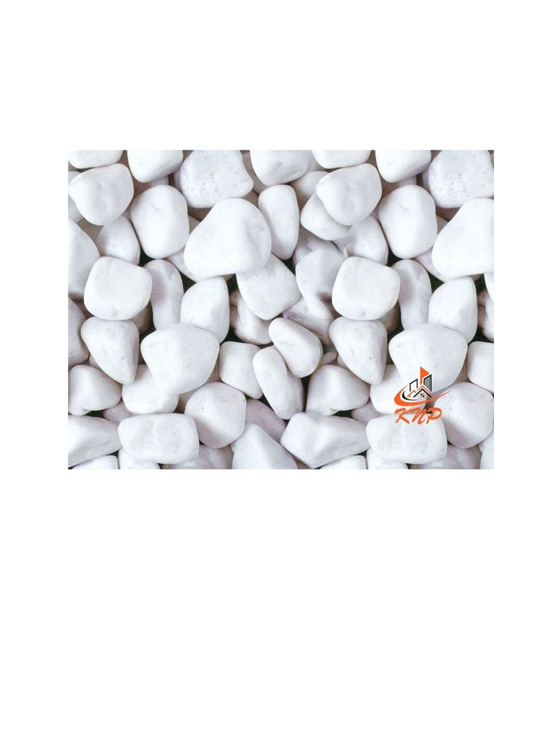 KNP - Snow White Pebbles 20KG Bag 3-5 cm - Image 1