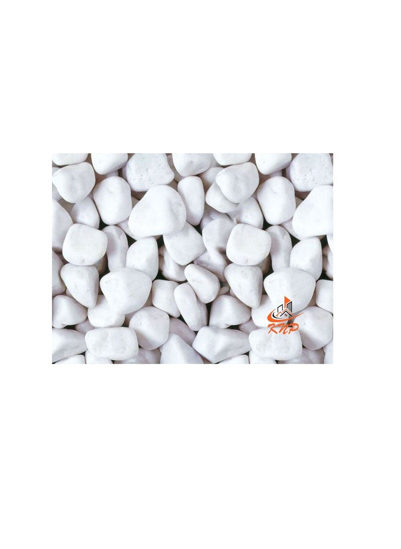 KNP - Snow White Pebbles 20KG Bag 3-5 cm - Image 1