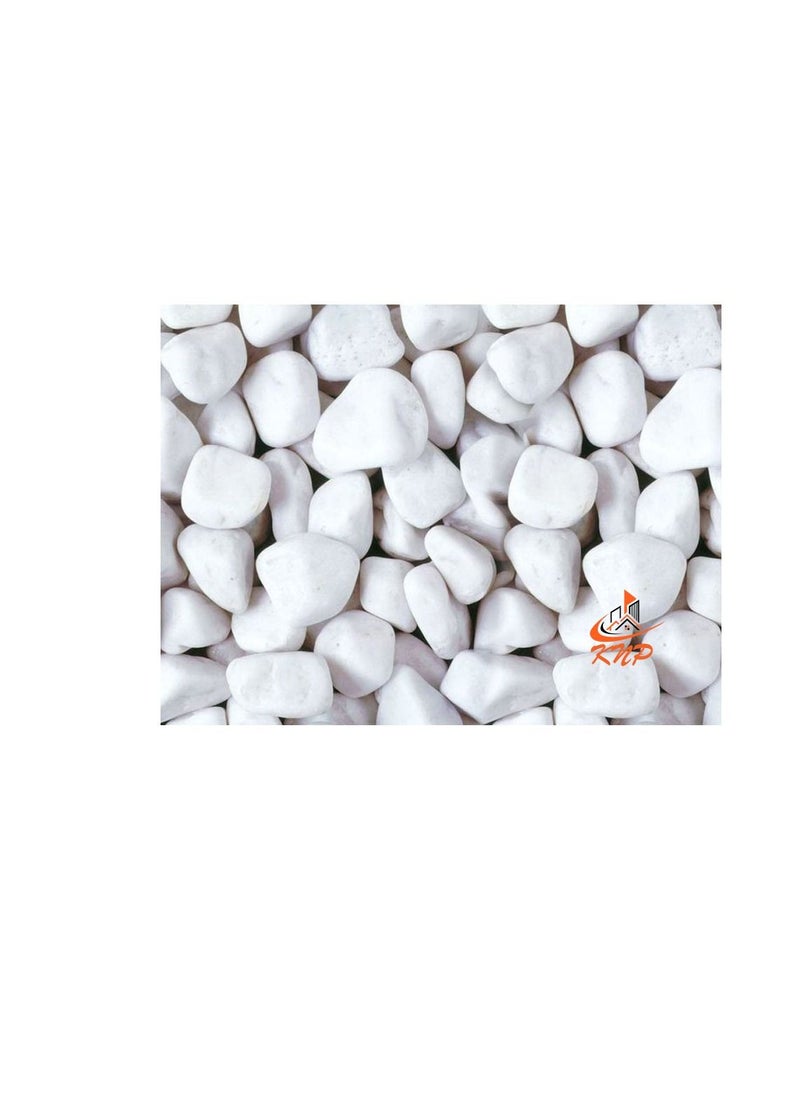 KNP - Snow White Pebbles 20KG Bag 3-5 cm - Image 1