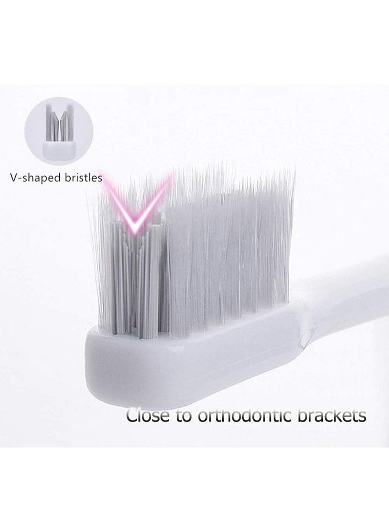 V-Shaped Orthodontic Toothbrush Soft Bristle (2 PCS) with one Inter-Dental Brush