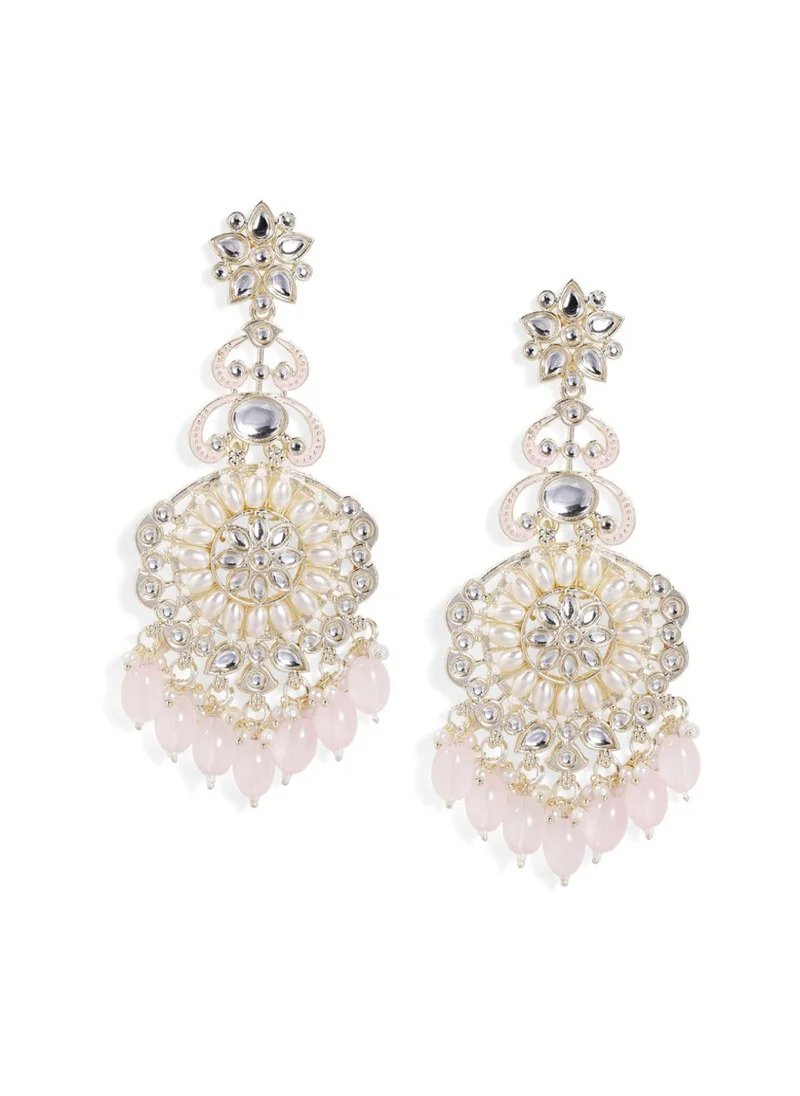 Priyaasi Floral Contemporary American Diamond Drop Earrings