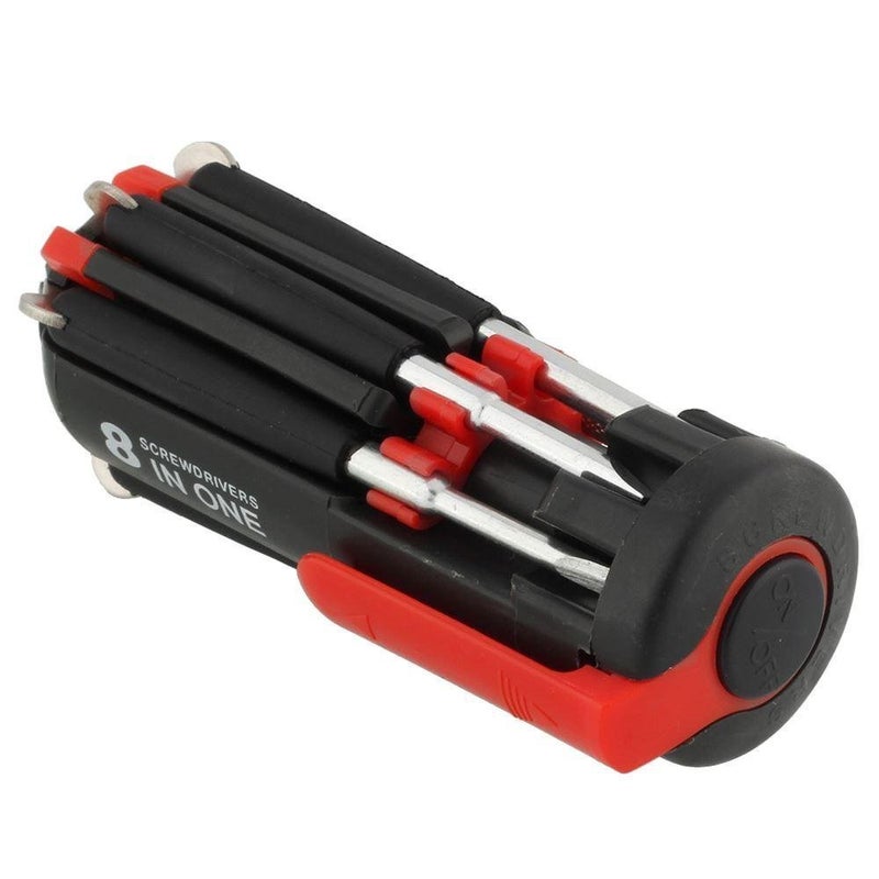 Crispy MultiScrewdriver 8 in 1 MultiFunction Screwdriver Kit Tool Kit Set 6 LED Light Torch - Image 4