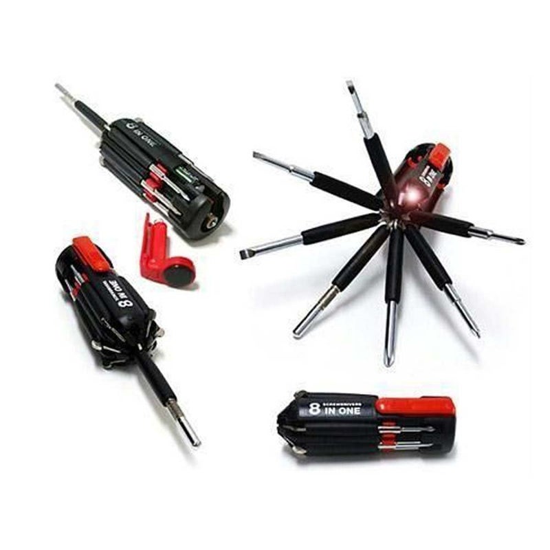 Crispy MultiScrewdriver 8 in 1 MultiFunction Screwdriver Kit Tool Kit Set 6 LED Light Torch - Image 5