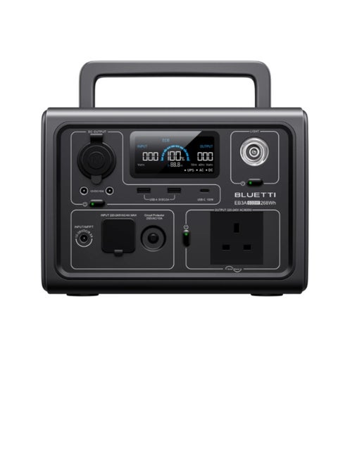 BLUETTI portable power station with a capacity of 600W lifepo4 lithium battery with a fast charging feature within 40 minutes and the ability to control via a special application in addition to the UPS feature that ensures that the power is restored within 20 milliseconds with the possibility of charging via solar energy