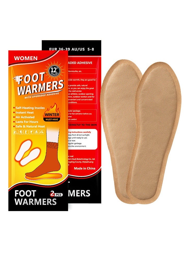 Generic - sheful Hot Toe Foot Heat Warmers - 20 Count, Adhesive Long Lasting Air Activated Disposable Natural Heating Pads for Shoes, Boots – Odorless & Comfortable for Outdoor Work, Sports Activities Size 40-44 - Image 1