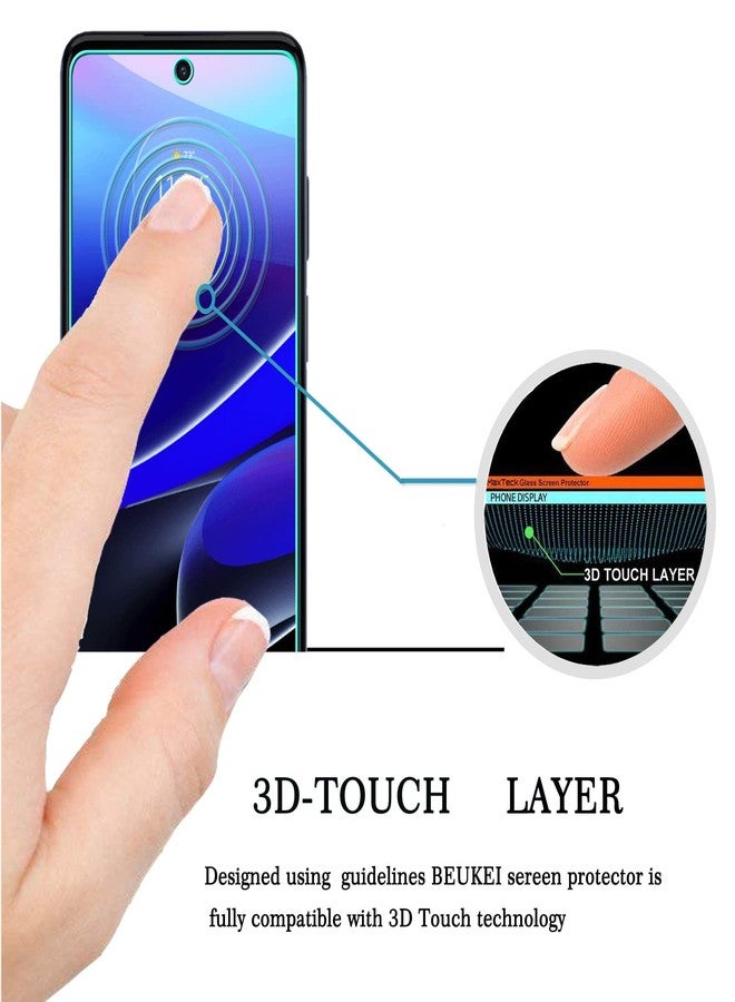 beukei (3 Pack) for Motorola Moto G Stylus (2022) / Moto G Stylus 5G (2022) [Not Fit for 2021/2020 Version] Screen Protector Tempered Glass, (6.8 inch) Touch Sensitive,Case Friendly, 9H Hardness - Image 3