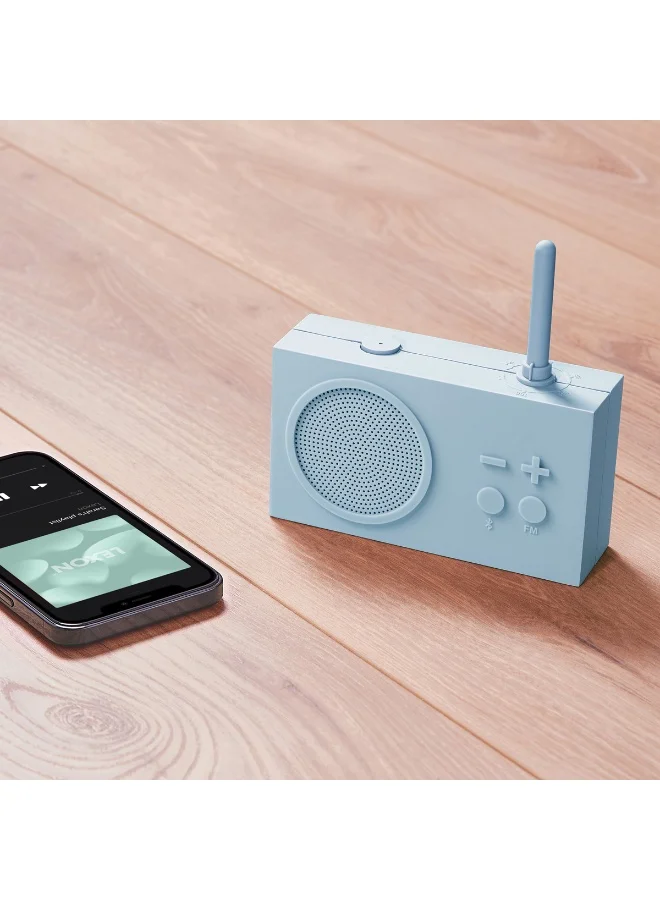 LEXON LIGHT BLUE Tykho 3 Fm Radio Bluetooth Splash Proof Speaker  | Best Price UAE