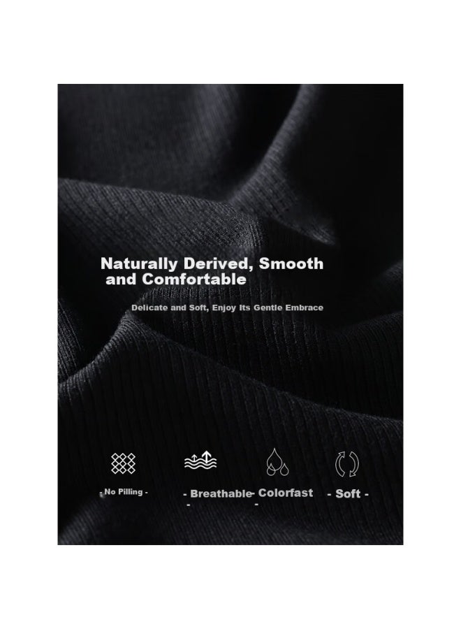 WOODPECKER Wood Women's Half Turtleneck Long Sleeve T-shirt Autumn New Slim Fit Thin Knit Base Shirt Top Dark Gray S - Image 2