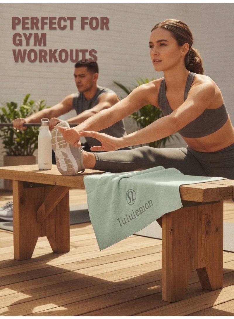 لولوليمون Lululemon سريع جاف ميكروفايبر الرياضة منشفة، الممتصة العرق المحمولة اليوغا صالة رياضية تمرين السفر منشفة اللياقة البدنية - Image 5
