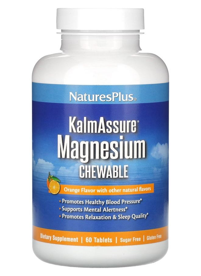 NaturesPlus KalmAssure Magnesium Chewable Orange 60 Tablets 
