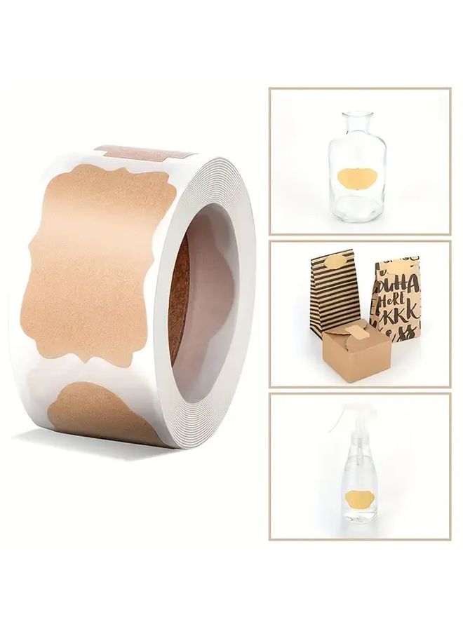 250 Pcs Self Adhesive Matte Kraft Labels Coffee Color For Bottles Gifts Organizing Name Tags Packaging Supplies - Image 5
