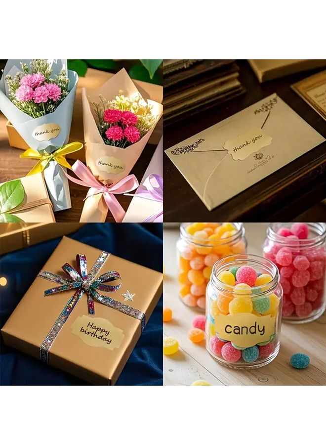 250 Pcs Self Adhesive Matte Kraft Labels Coffee Color For Bottles Gifts Organizing Name Tags Packaging Supplies - Image 4