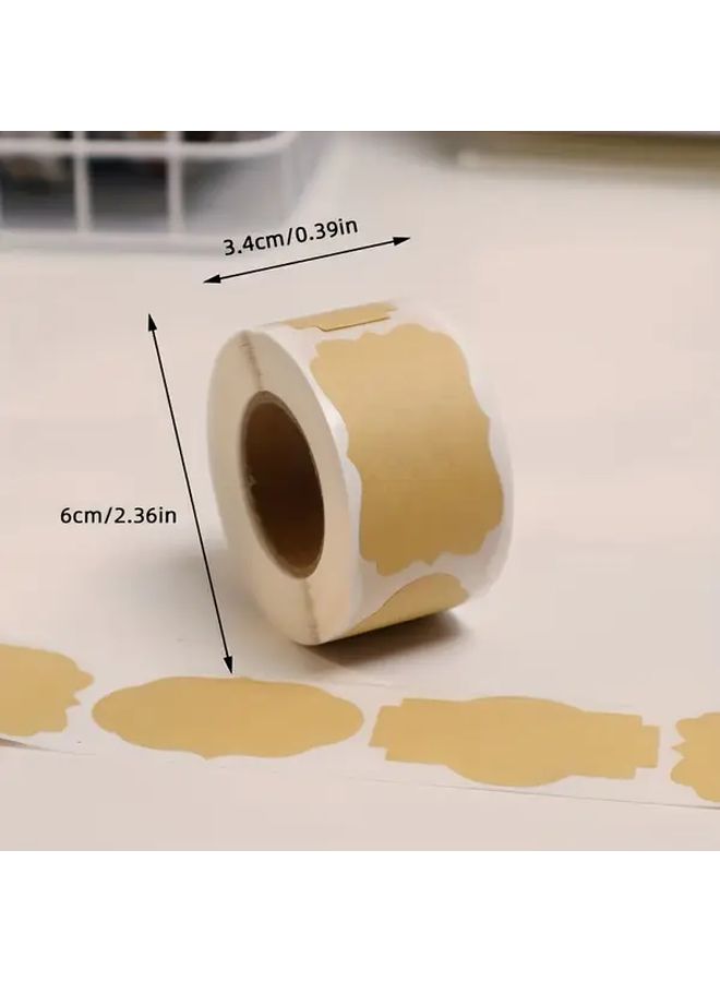 250 Pcs Self Adhesive Matte Kraft Labels Coffee Color For Bottles Gifts Organizing Name Tags Packaging Supplies - Image 3