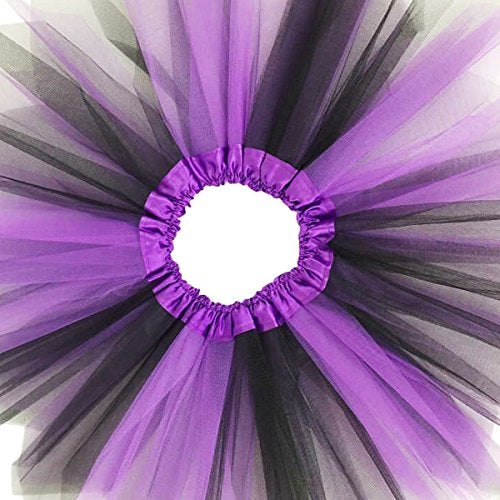 Jastore® Girls Layered Stars Sequins Tutu Skirt Princess Ballet Dance Dress (Purple Black) - Image 3