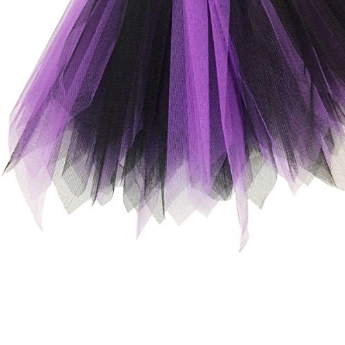 Jastore® Girls Layered Stars Sequins Tutu Skirt Princess Ballet Dance Dress (Purple Black) - Image 5