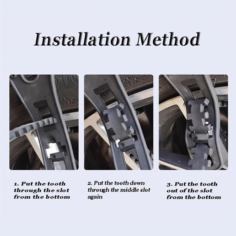 Black Snow Chains 5pcs Kit For Minivans Caravans Winter Anti Skid - Image 5