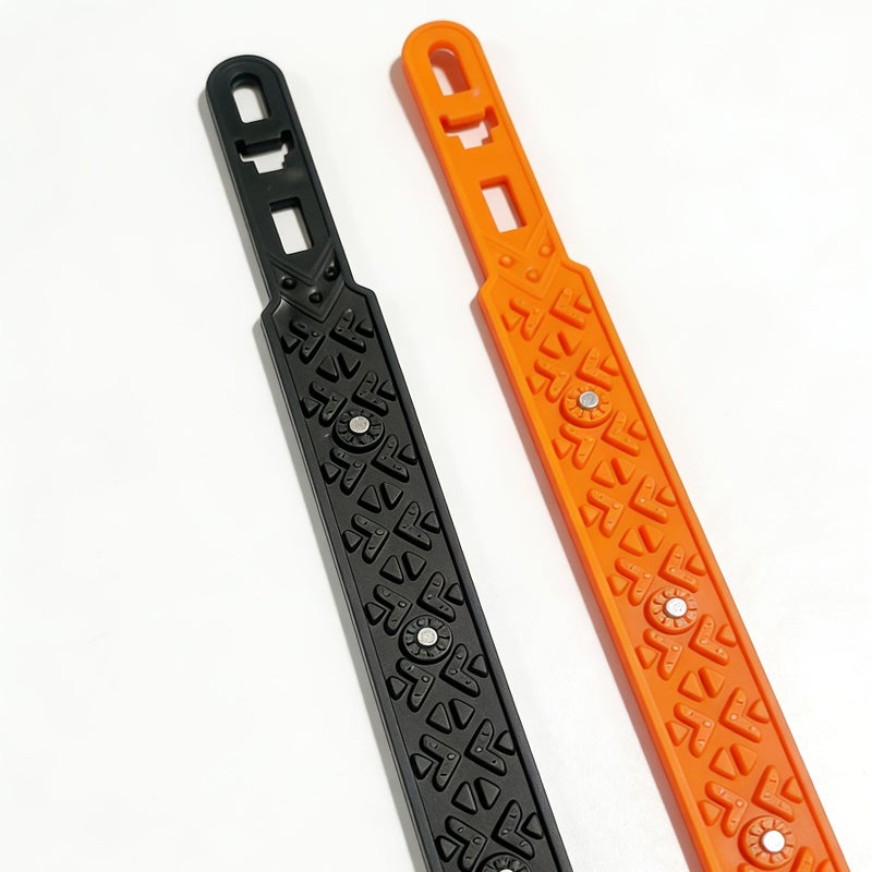 Black Snow Chains 5pcs Kit For Minivans Caravans Winter Anti Skid - Image 2