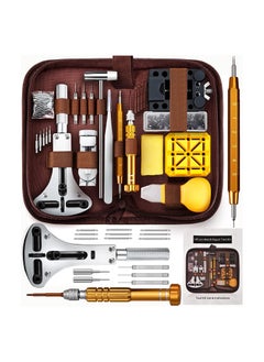 Watch Repair Kit, Watch Link Removal Tool, Watch Band Adjustment, Including Watch Back Case Opener, Spring Bar, Operation Manual, Suitable for Battery Replacement and Strap disassemble