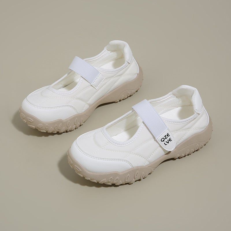 Women's Casual PU Leather Low Top Sneakers - Image 5