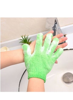 SYOSI Body Scrub Exfoliator Exfoliating Bath Gloves for Women Men Shower Spa Massage and Scrubs Dead Skin Cell Remover 4 Pairs  - Image 3