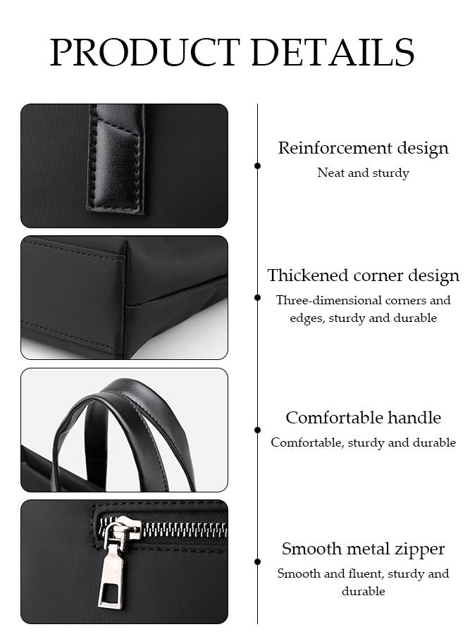 DUNISO Men's Business Briefcase, Laptop Bag, Office Messenger Bag, Shoulder Bag, Fits 13 Inch Fashion Computer Sleeve Bag, Document Bag - Image 3